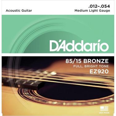 Imagem de Encordoamento Violão Aço 012 D`addario 85/15 Bronze EZ920