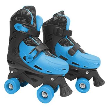 Imagem de Patins Roller Ajustavel Azul e Preto G 37-40, DM Radical