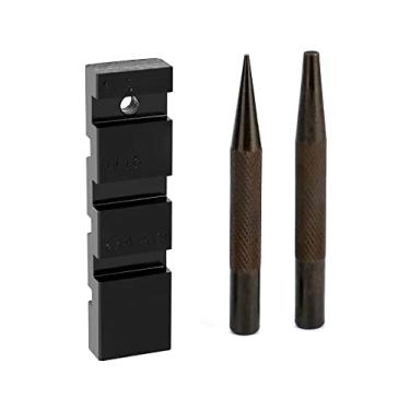 Imagem de QWORK Disjuntor de motosserra de bolso, 3 peças de rebites de motosserra e ferramenta de remoção de elos de motosserra para perfurador e junta