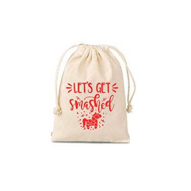 Imagem de Conjunto de 10 sacos de festa de despedida de solteira Lets Get smashed despedida de solteiro kit de ressaca, kit de sobrevivência Nashville, bolsa de festa para convidados, kit de recuperação de casamento, sacos com cordão de cordão, bolsas de mão, sacos de kit de recuperação, bolsas para festa de 