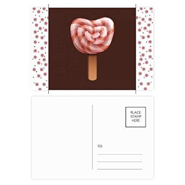 Imagem de Picolés de sorvete vermelho doce Natal flor celebração cartão postal bênção postal