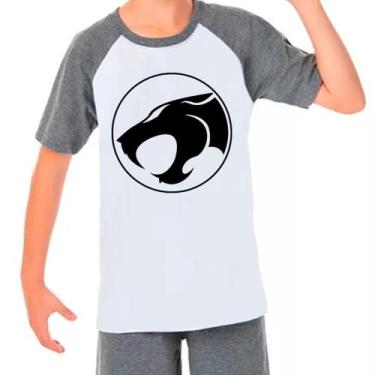 Imagem de Camiseta Raglan Desenho Thundercast Cinza Branco Infantil02 - Design C