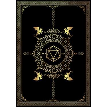 Imagem de Rpg Character Journal: Campaign & 5e Character Backstory Sheets Black & Gold Cover Design