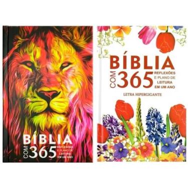 Imagem de Bíblia 365 Kit Com Duas (Leão Fogo E Florida) Letra Hiper Gigante
