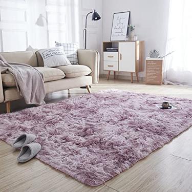 Imagem de jia cool Tapete de área original ultramacio e luxuoso, tapetes macios para uso interno lavável para quartos de crianças, decoração de casa de pelúcia para sala de estar, berçário, quarto, 140 x 200 cm, rosa