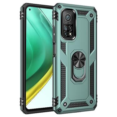 Imagem de Para Xiaomi 10T 10T Lite Luxury Armor Casos de telefone à prova de choque para Mi 11T 12T 13 Pro Car Magnetic Ring Silicone Bumper Case, verde, para 12T