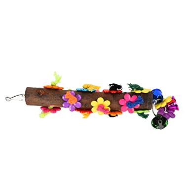 Imagem de Suporte de poleiro para pássaros, luz segura para poleiro de pássaros com sino para araras para cacatuas para Eclectus