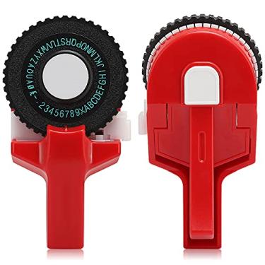 Imagem de Mini Fabricante de Fita Manual, Fitas de Etiquetagem de Escritório Em 3D Decorativas Em 9MM ABS para Vedação, Indexação e Manual (vermelho)