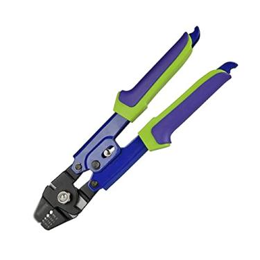 Imagem de Pinças de pesca Pinças de pesca Alicate de crimpagem de pesca adequado para manga de 0,1-2,2 mm com cortadores laterais para corte de linha de líderes Alicates Abrir livremente (Color : Blue)