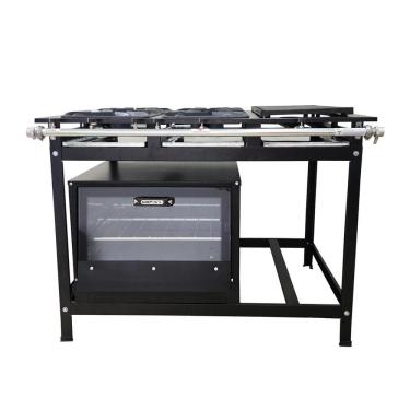 Imagem de Fogão 4 Bocas Cefaz com Forno e Chapa Linha Gold Alta Pressão CFZG-128C