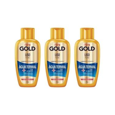 Imagem de Shampoo Niely Gold 275Ml Água Termal Liso Pleno - Kit C/3Un
