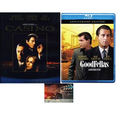 Imagem de Goodfellas & Casino 2 Blu Ray Set Martin Scorsese Double Feature Robert De Niro Joe Pesci Includes Glossy Print Movie Set Camera Art Card