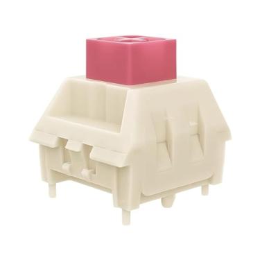 Imagem de Glacier Armazenamento de teclado mecânico personalizável Kailh (capacidade de 60 interruptores) (bege/rosa)