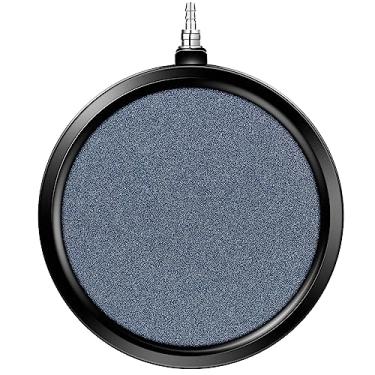 Imagem de VIVOSUN Disco de pedras de ar 12 x 12 cm com concha e ventosa para aquário, tanque de peixes e bomba de ar hidroponia