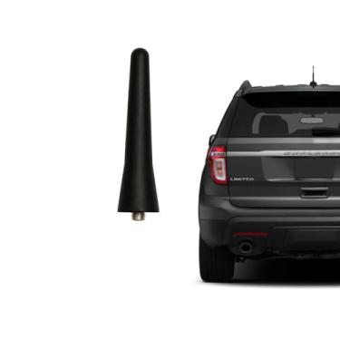 Imagem de Antena curta compatível com modelos Ford Maverick EcoSport Ranger Explorer Fiesta Focus Fusion Escape Select | Preto 6,3 cm | Mini antena de rádio de substituição direta | Antena de teto para carro