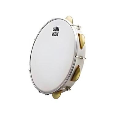 Imagem de PANDEIRO PHX SAMBA MUSIC PROFISSIONAL PELE LEITOSA 10 MAD PVC Cor: Titanium