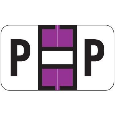 Imagem de Doctor Stuff - File Folder Labels, Alphabet Letter P, Ringbook Sheets, Jeter 5800 - JTAM Series Compatible Alpha Stickers, Purple, 15/16" x 1-5/8", 240 Labels