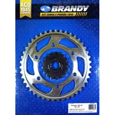 Imagem de Kit Relação Yamaha YZF R1 1998 até 2003 Brandy - Sem Corrente