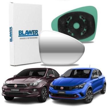 Imagem de Lente retrovisor com base fiat argo cronos 17/ ld direito - BLAWER