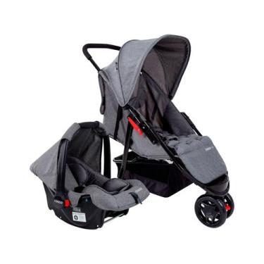 Imagem de Carrinho de Bebê com Bebê Conforto Cosco Toffy - 3 Rodas até 15kg, Cin