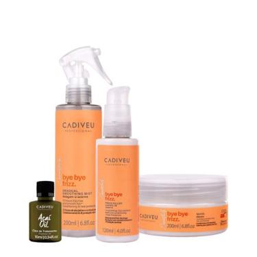 Imagem de Kit Cadiveu Professional Bye Bye Frizz Selagem Leave-in Máscara e Açaí