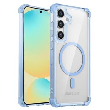 Imagem de Capa protetora à prova de choque Compatible with Samsung Galaxy S24 FE Magnetic Case Crystal Clear,[Not Yellowing][Raised Camera Frame] Shockproof Slim Megnetic Phone Bumper Cover for Samsung Galaxy S