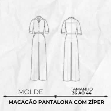 Imagem de Molde Macacão Pantalona com Zíper by Wania Machado - EDITORA CLUBE DA 