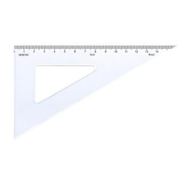 Imagem de Esquadro Acrílico Desetec Trident 60 16cm com Escala 1616