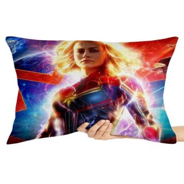 Imagem de Capa Travesseiro fronha com ziper 50x70  Capitã Marvel uniforme - Empó