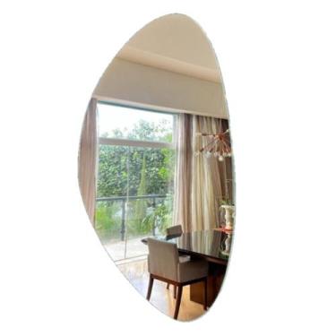 Imagem de Espelho Decorativo Orgânico 95cm + Suporte Para Sala Quarto - V.A Deco