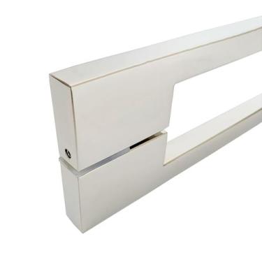 Imagem de Puxador Duplo Para Porta Pivotante Em Aço Inox Twin 60cm - DECORPLACE,