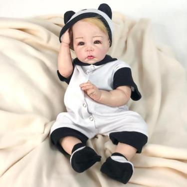 Imagem de Bebê Reborn Muito Realista + Enxoval Pandinha - Mundo Azul E Rosa