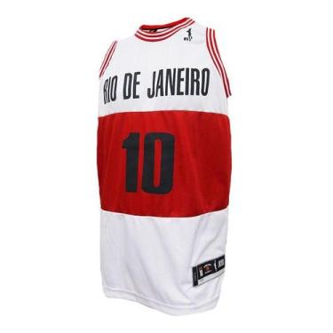 Imagem de Regata Basquete Masculina M10 Rio de Janeiro 10, Branco, G