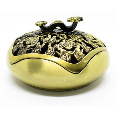 Imagem de Turíbulo Incensário De Mesa Metal Sofisticação Esperança 8cm - Flash