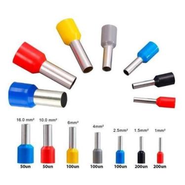 Imagem de Kit Terminal Tubular Ilhós 1,0/1,5/2,5/4/6/10/16Mm - 800Pçs - Decorarm