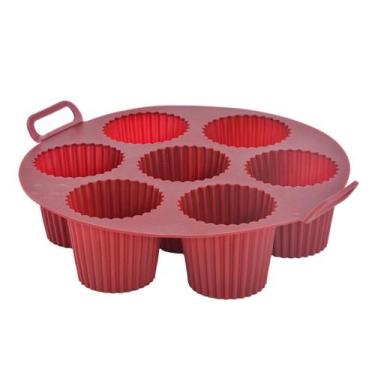 Imagem de Forma de Air Fryer p/ Cupcake c/ 7 Divisórias 6,5x20cm Cherry - WINCY 
