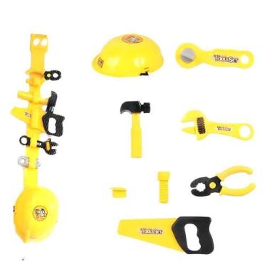Imagem de Kit Construtor Infantil Ferramentas Cinto Capacete Brinquedo - Yeet