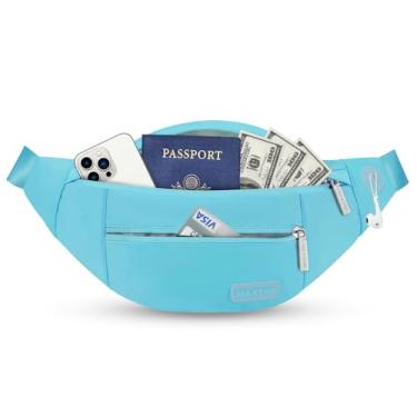 Imagem de MAXTOP Pochete transversal grande com 4 bolsos com zíper, presentes para desfrutar de festivais de esportes, treino, viagem, corrida, casual, carteiras de mãos livres, bolsa de cintura para celular