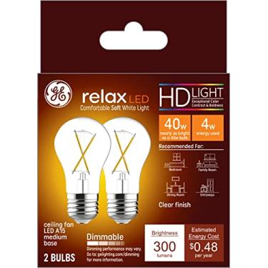 Imagem de LED Ceiling Fan Light Bulbs, A15, Soft White, 300 Lumens, 4-Watts, 2-Pk. -31313