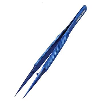 Imagem de Pinças de liga de titânio de precisão para reparo de eletrônicos, não magnéticas, antiderrapantes para microscópio de fio de salto para micro solda, reparo de placa-mãe PCB (ponta reta)