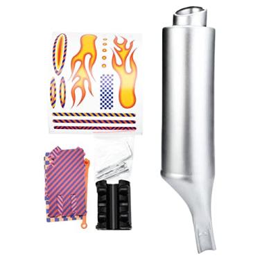 Imagem de AMLESO Exaustão de Sistema para Moto Barulhento Tubo de Escapamento Turbo com Efeito Acessórios para