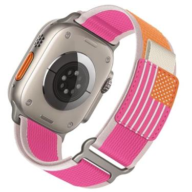 Imagem de Pulseira de nylon Trail Loop – compatível com Apple Watch Ultra 3/2/1 séries 11/10/9/8/7/6/SE/5/4/3 masculina e feminina, pulseira esportiva de tecido elástico resistente para iWatch de 49 mm, 46 mm