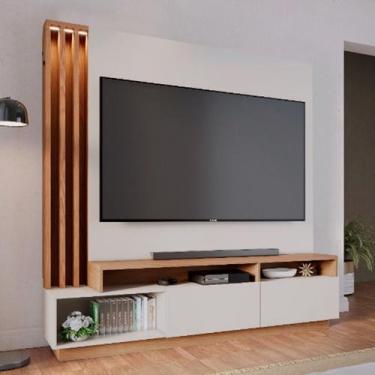 Imagem de Estante Home Teather Para Tv 2 Portas 1,80m Off White/Matte/Freijo - A