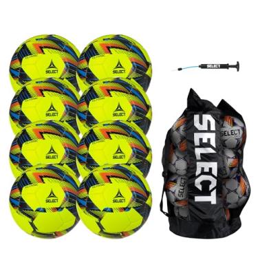 Imagem de SELECT Pacote clássico de 8 bolas com bolsa esportiva e bomba manual, amarelo V24, tamanho 3