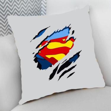 Imagem de Almofada Decorativa Cheia c/ Zíper 40x40 Personalizado Criativo Super 