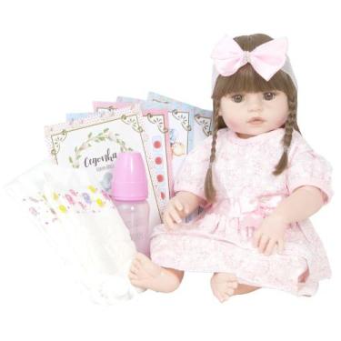Imagem de Boneca Tipo Reborn Siliconada Pode Dar Banho - Cegonha Reborn Dolls