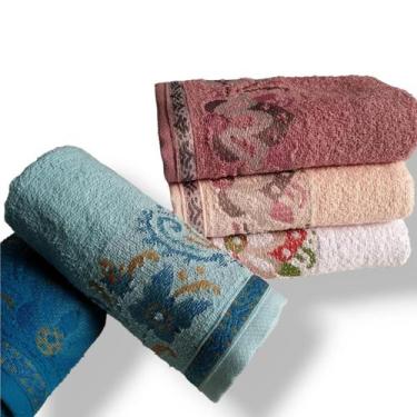 Imagem de Toalha de Rosto Kit com 5 Unidades Lotus 75cm x 45cm 340g/m² - Lufamar