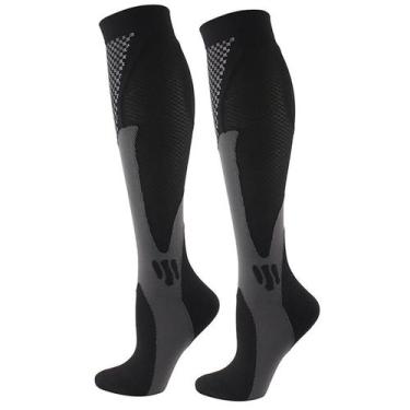 Imagem de Meias alta compressão alivio das dores cano alto treino -1par - SWG, 4