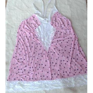 Imagem de Camisola renda plus - Sunyan Fashion Plus , G1 , Preto, 5 unidades