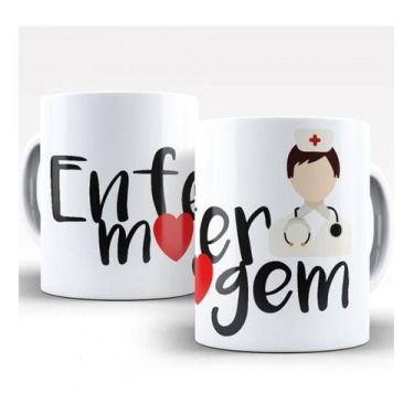 Imagem de Caneca Branca Enfermagem Enfermeiro Frases Medicos Auxiliar - Alabama 